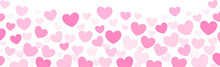 Pink  Heart Border, Png With Transparent Background