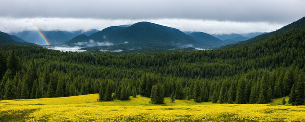 Sticker - panorama of the mountains