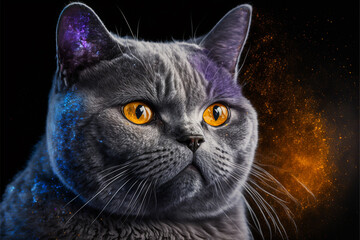  cat colorful