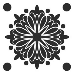 Wall Mural - hand drawn scribble flower. abstract vector line art sketch flower.