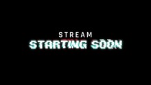Stream Starting Soon Glitch Animation Opener Video