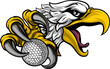 Eagle Hawk Golf Ball Cartoon Sports Team Mascot