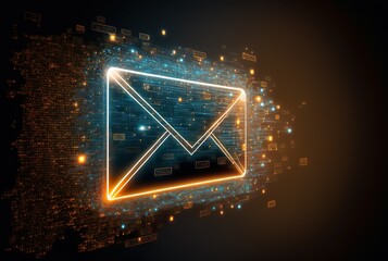 Envelope icon, Mail icon business  correspondence Concept Generative AI  