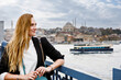 © Irina Schmidt - Woman travel in Istanbul near Hagia Sophia famous islamic Landmark mosque, Travel to Istanbul, Turkey background.