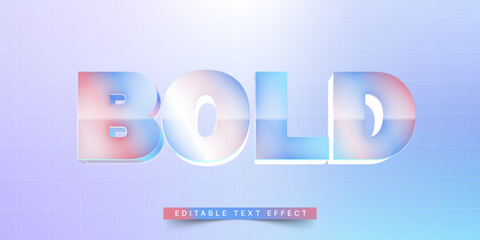 Wall Mural - 3D Typography Effect Mockup