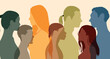 © Hope - Diversity of multiethnic people. Men and women of different culture and different countries. Flat vector illustration