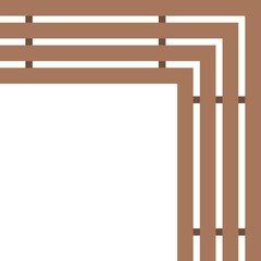 Wall Mural - wooden outdoor bench, furniture, for landscape design top view. architectural element in flat style 