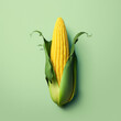 corn cob with leaf. generative ai