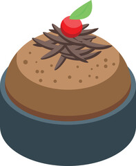 Canvas Print - Food cake icon isometric vector. Sweet bread. Spring meal