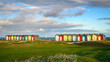Beach Huts at Blyth South Beach, situated on the promenade these colourful Beach Huts overlook the sandy beach and North Sea on the Northumberland coastline