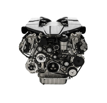 car engine. concept of modern car engine isolated on transparent background.