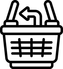 Wall Mural - Return basket icon outline vector. Service delivery. Product delivery
