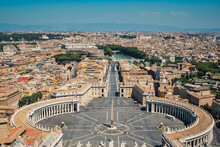 Beautiful View From St Peter's Basilica On A Nice Sunny Day