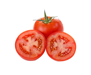 Canvas Print - Tomato with  isolated on transparent png