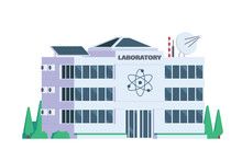 Laboratory Buildings For City Illustration