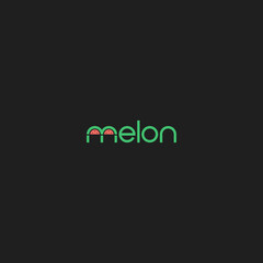 Wall Mural - melon wordmark logo