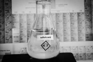 Canvas Print - sulfuric acid and periodic table of elements