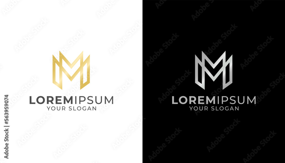 Luxury Letter M Logo Design Stock Vector | Adobe Stock