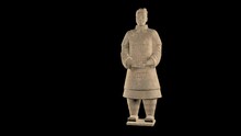Chinese Terracotta Warrior Animation Transparent Alpha Video