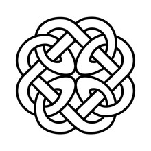 Celtic Knot Vector Illustration. Celtic National Style Interlaced Pattern Isolated Vector. Patrick's Day Celebration. Nordic Symbol.