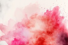 Fond Texturé De Peinture Aquarelle Rouge Et Rose En Tâches De Couleur