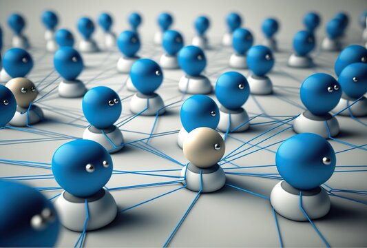 illustration von menschlichen netzwerken und verbindungen untereinander. vernetzen bei events im bus