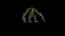 Giant Troll 3D Animation Transparent Alpha Video
