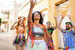 © kleberpicui - Brazilian Carnival. Group of friends celebrating carnival party