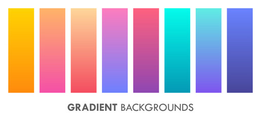 Canvas Print - Soft Colorful Gradient Background Set Web Graphic Vector Element