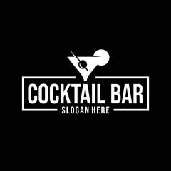 Cocktail Logo Design Template Inspiration, Vector Illustration.