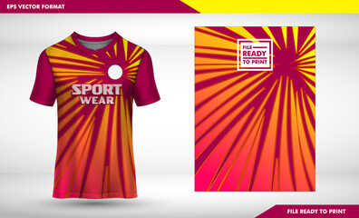 Sticker - t-shirt sport design template, Soccer jersey mockup for football club.