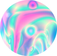 Wall Mural - Holographic circle shape png