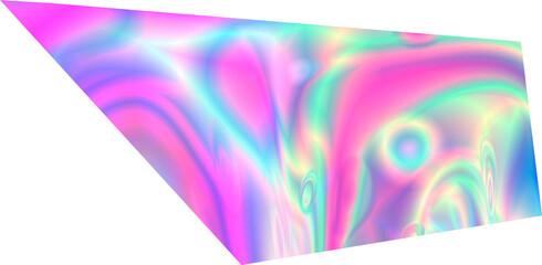 Sticker - holographic abstract geometric shapes png