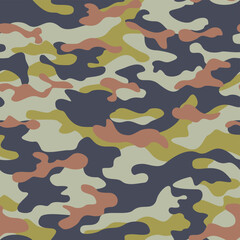 Trendy camouflage pattern, seamless background, modern design.