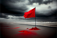 Red Flag Flowing In The Beach, Generative AI