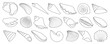 Shell vector outline set icon. Vector illustration set shell sea. Isolated outline icon seashell on white background .