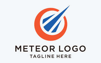 Wall Mural - logo design meteor simple template modern