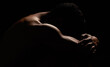© Beaunitta Van Wyk/peopleimages.com - Nude, man with muscle and isolated on black background, strong and skin, silhouette and body in a studio. Sexy, art and sensual with naked person, athlete and model with fitness and bodybuilder