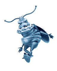 Canvas Print - cockroach cartoon doing a pose what is up brother