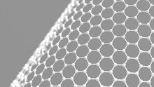 Nanotechnology Molecular Structure 3d Illustration Of A Lattice, Chemistry Background Loop Animation, Can Be Used To Represent Graphene, Superconductivity Or A Futuristic Background