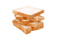 Sliced Bread Isolated On Transparent Background. PNG