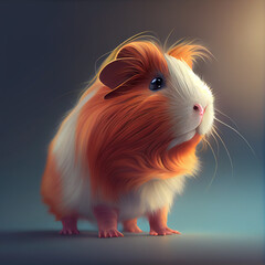 Wall Mural - Beautiful  Cute adorable Cartoon hamster Character