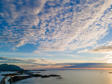 Splendid Sunset At The Coast Along The Atlantic Ocean Road In Norway