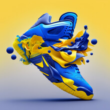 Nike Jordan 4 Blue Yellow Shade