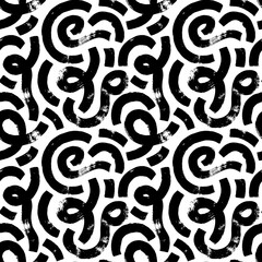 organic geometric seamless pattern with bold curved lines. swirls and curly brush strokes. biologica