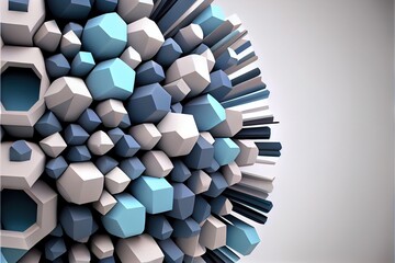 three dimensional rendered abstract geometric 