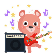 Sticker - Flat Cute Bear illustration suitable for kid design