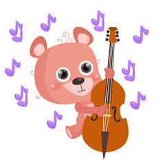 Poster - Flat Cute Bear illustration suitable for kid design