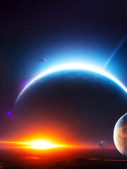 Wall Mural - deep space concept. generative ai