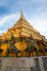 Wall Mural - Giant guardian in Temple of the Emerald Buddha Wat Phra Kaew
